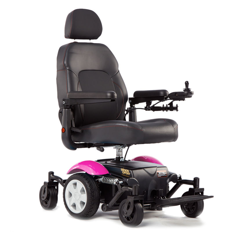Vision Sport Power Wheelchair in pink