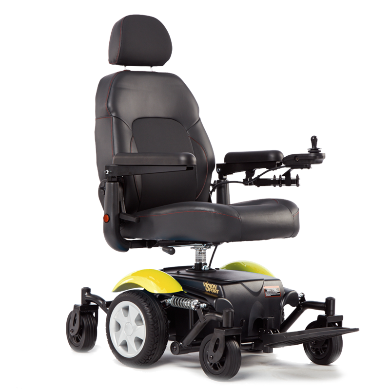 Vision Sport Power Wheelchair in yellow