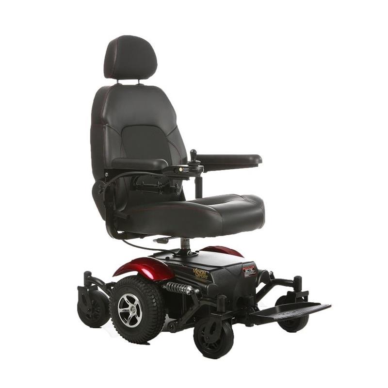 Vision Sport Power Wheelchair in red