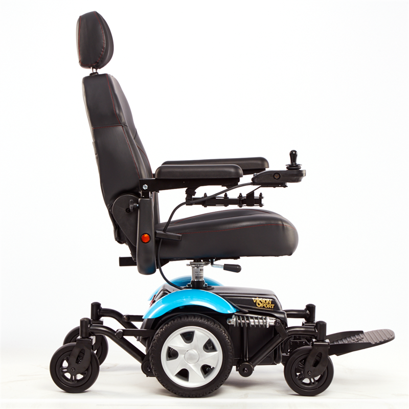 Vision Sport Power Wheelchair in light blue