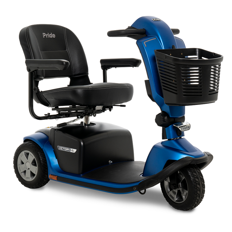 Victory 10.2 3-Wheel Scooter by Pride Mobility in Ocean Blue