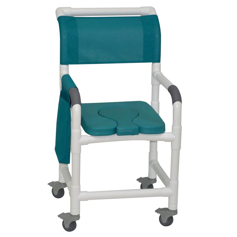 Ocean Blue seat with cover inserted and Mayan Teal backrest