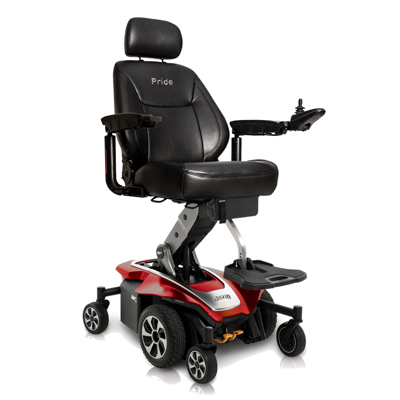 Jazzy Air 2 Power Wheelchair in Ruby Red