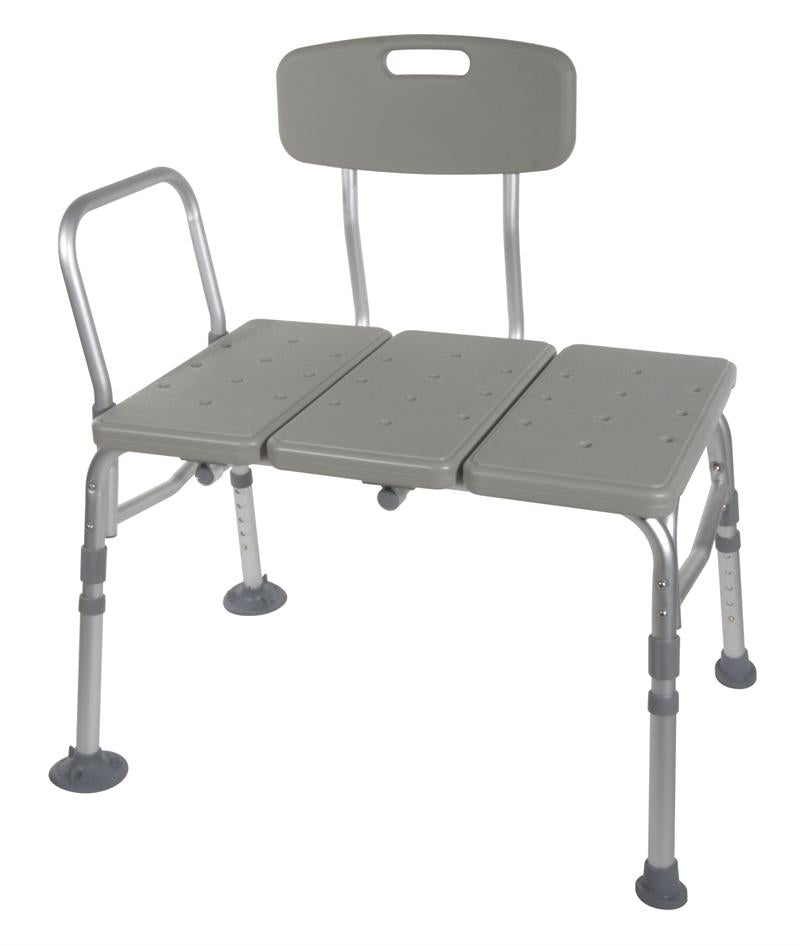 Plastic Transfer Bench with Adjustable Backrest By Drive Medical