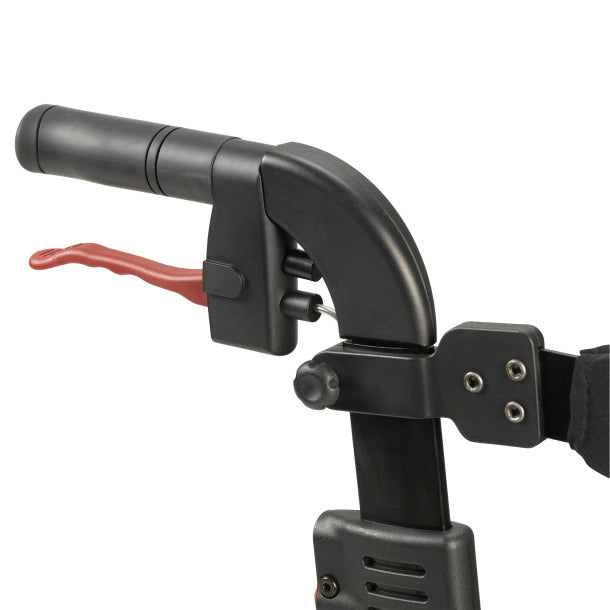 Nitro Heavy Duty Rollator by Drive Medical|Hand brakes are easy to use and easy to access|Large casters with a modern, sleek design|Under seat locking mechanism|Folds compactly for ease of storage and travel