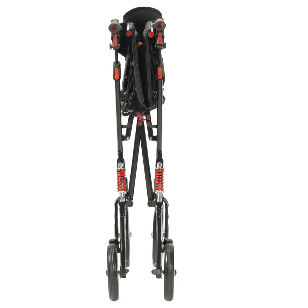 Nitro Heavy Duty Rollator by Drive Medical|Hand brakes are easy to use and easy to access|Large casters with a modern, sleek design|Under seat locking mechanism|Folds compactly for ease of storage and travel