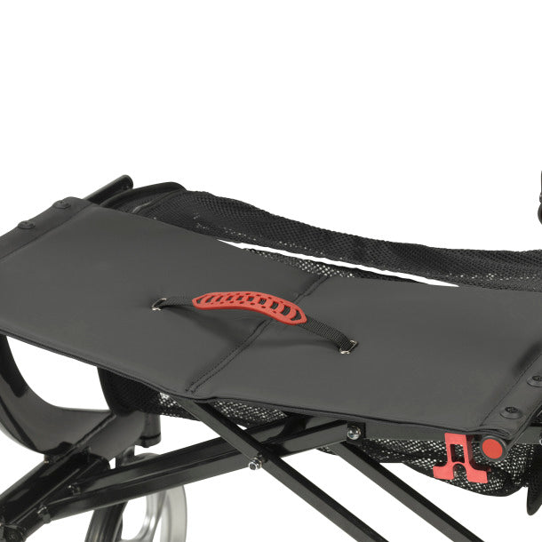 Nitro Heavy Duty Rollator by Drive Medical|Hand brakes are easy to use and easy to access|Large casters with a modern, sleek design|Under seat locking mechanism|Folds compactly for ease of storage and travel
