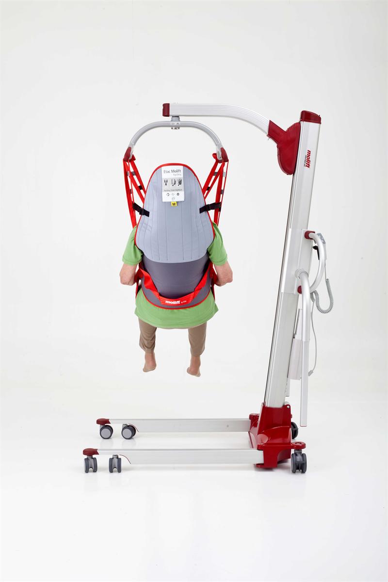 Side view of the Molift RgoSling High Back Padded Toileting Sling|RgoSling Padded Toilet Highback by Molift - Free Shipping!|Back view of the Molift RgoSling High Back Padded Toileting Sling|Front view of the Molift RgoSling High Back Padded Toileting Sling