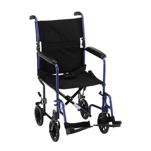 Nova 19" Standard Transport Chair in Black|Nova 19" Standard Transport Chair in Red|Nova 19" Standard Transport Chair in Blue|Nova 19" Standard Transport Chair in Plaid|Nova 19" With Detachable Arms Transport Chair in Red|Nova 19" With Detachable Arms Transport Chair in Blue