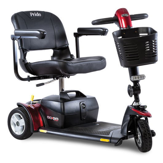 Go-Go Sport 3-Wheel by Pride Mobility with Red Shroud
