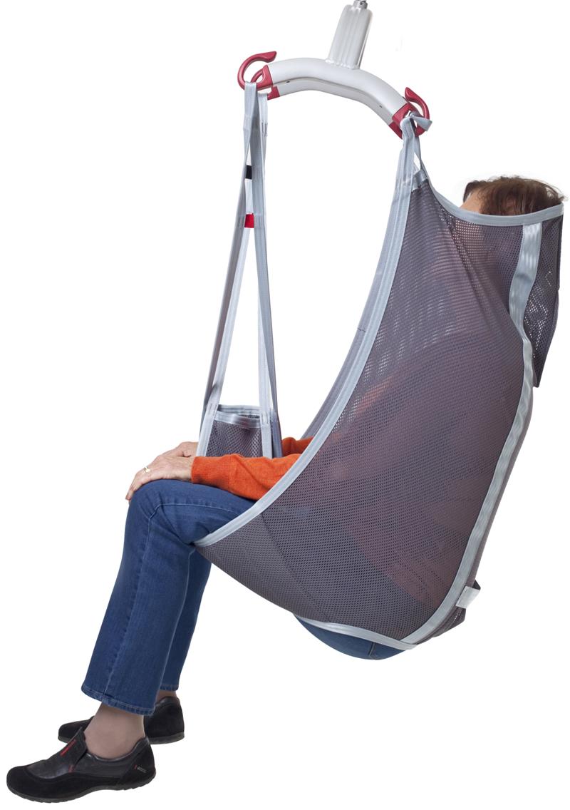 Molift EvoSling Highback Sling in Net Mesh with padded head and leg support