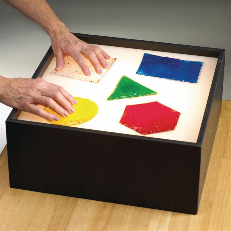 Sensory Gel Shapes (pictured with light box)