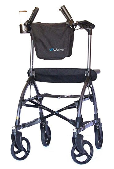 UPWalker|UPWalker Mobility Stand Up Walking Aid by LifeWalker|UPWalker - Fabric Seat|UPWalker - Brakes|UPWalker - Wheels|UPWalker - Folding Design|UPWalker - Sit to Stand Armrests|UPWalker Mobility Stand Up Walking Aid by LifeWalker|Optional Shopping Bag|Optional Smart Phone Holder|Optional Flashlight|Optional Personal Bag|Optional Cane Holder|Optional Back Support|Optional Cup Holder