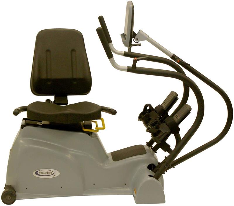 HCI Fitness PhysioStep LXT-700, Recumbent Linear Step Cross Trainer|Commercial grade frame is durable for facility and home use|Foot straps for easy movement|Right and left swivel seat for easy entry|9 inch LCD Display screen to monitor your exercise|Up and down movement to simulate walking