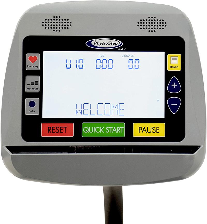 HCI Fitness PhysioStep LXT-700, Recumbent Linear Step Cross Trainer|Commercial grade frame is durable for facility and home use|Foot straps for easy movement|Right and left swivel seat for easy entry|9 inch LCD Display screen to monitor your exercise|Up and down movement to simulate walking