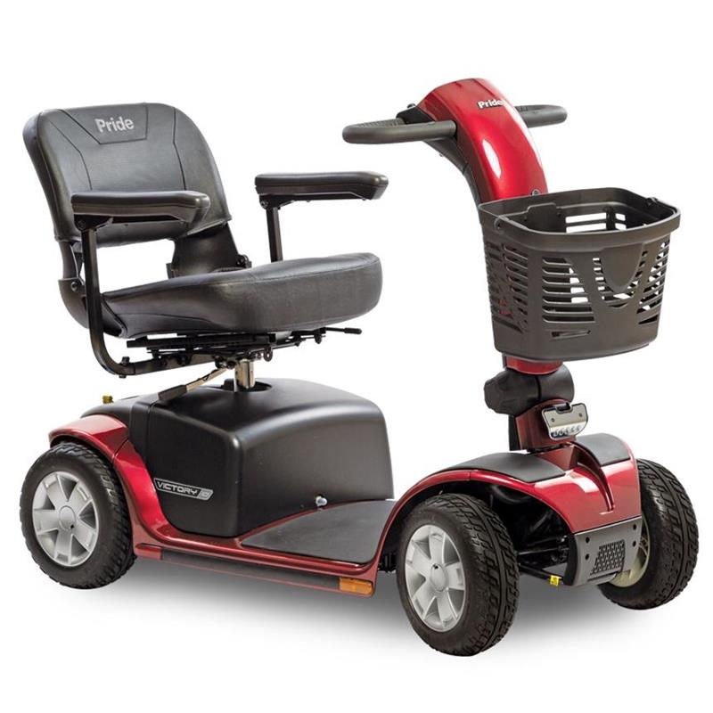 Victory 10 4-Wheel Scooter by Pride Mobility in Candy Apple Red