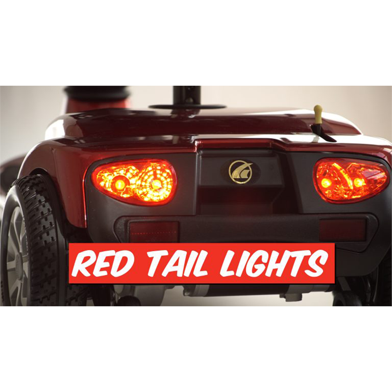 Bright LED tail lights keep you safe in the nighttime hours