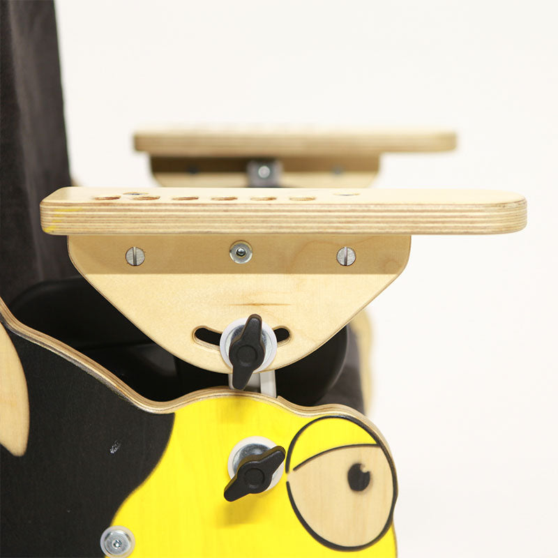 Optional Jenx Arm Rests are height and angle adjustable