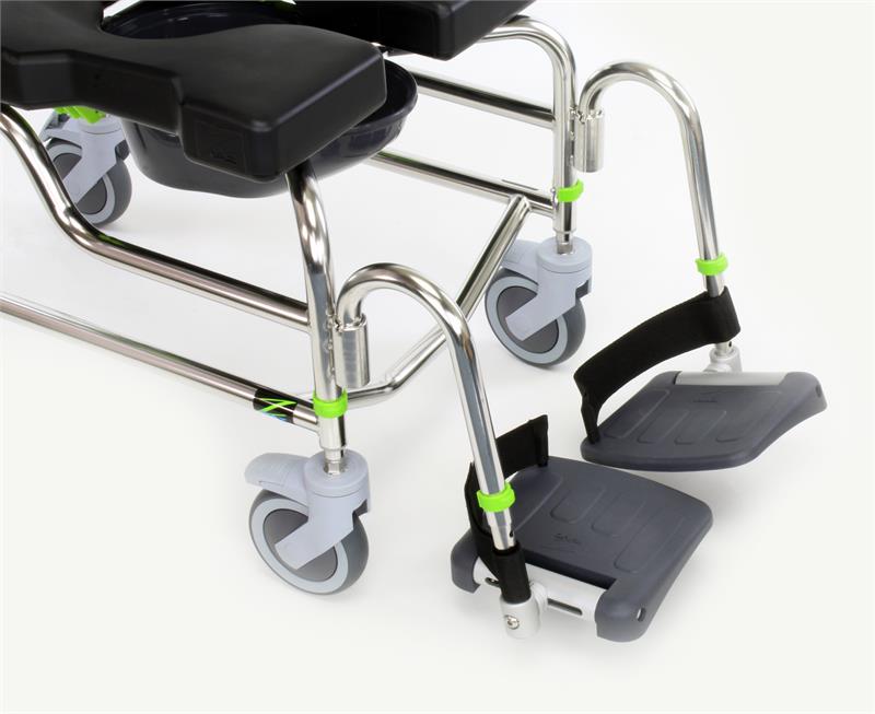Angle/Depth-Adjustable Footplates come standard with Tilt chair