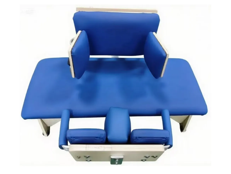 Axis Therapy Bench by Circle Specialty|Axis Therapy Bench by Circle Specialty|Axis Therapy Bench - Adjustment Knobs|Axis Therapy Bench - Top|Axis Therapy Bench - Front|Optional Back Support with Laterals|Optional Back Support with Laterals - Width Adjustment|Optional Back Support with Laterals & Optional Knee Blocks with Abductor