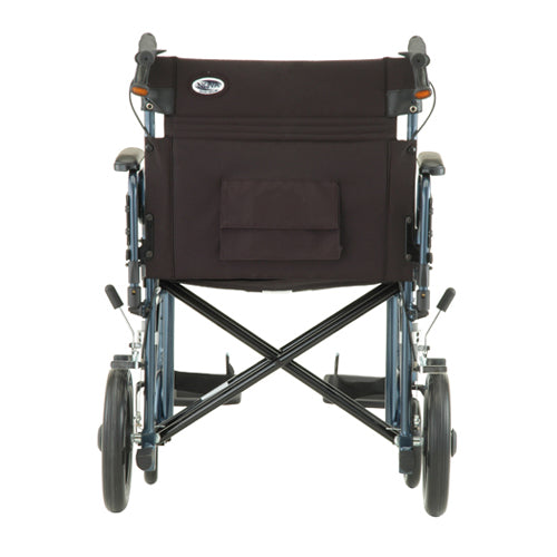 Nova Heavy Duty Transport Chair in Blue|Nova Heavy Duty Transport Chair in Red|Nova Heavy Duty Transport Chair back of Chair
