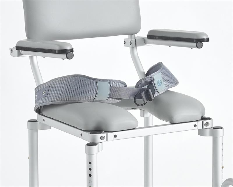 Folding Rolling Shower Chairand Commode by Nuprodx|8" Wide Commode Opening 4" Slot|Optional Swing-Away Arms|2 Part Solid Cushion|Carrying Case with Casters|18"x10"x10" Standard Carrying Case|Optional B Drop Rail|Commode Pan is an optional accessory|Commode Pan Lowering Brackets|Calf Panel|Nuprodx Laterals|Nuprodx Hip Guides|BodyPoint Hip Belt