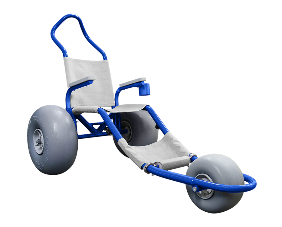 Sand Rider Beach Wheelchair - Candy Blue/White
