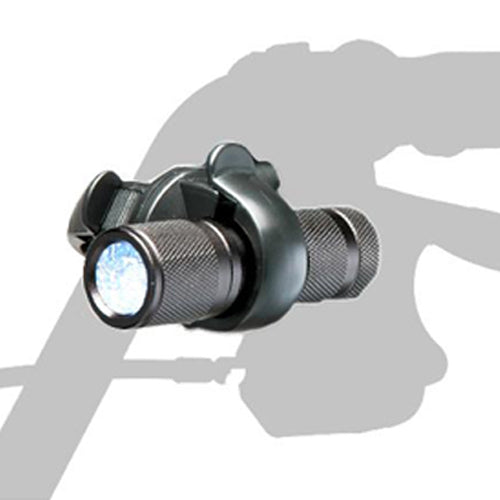 Optional flashlight is small and lights your path in low light