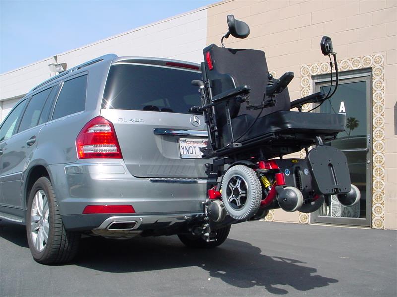 TriLift Heavy Duty Mobility Carrier can be used to lift heavy power chairs