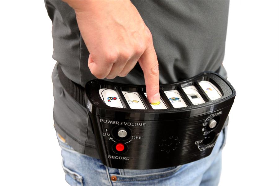 Hip Talk Plus by Enabling Devices|Hip Talk Plus by Enabling Devices - Portable and wearable communication|Hip Talk Plus by Enabling Devices|Hip Talk Plus by Enabling Devices - Magnetic, Snap-On Frames|Optional Print It! Icon Maker