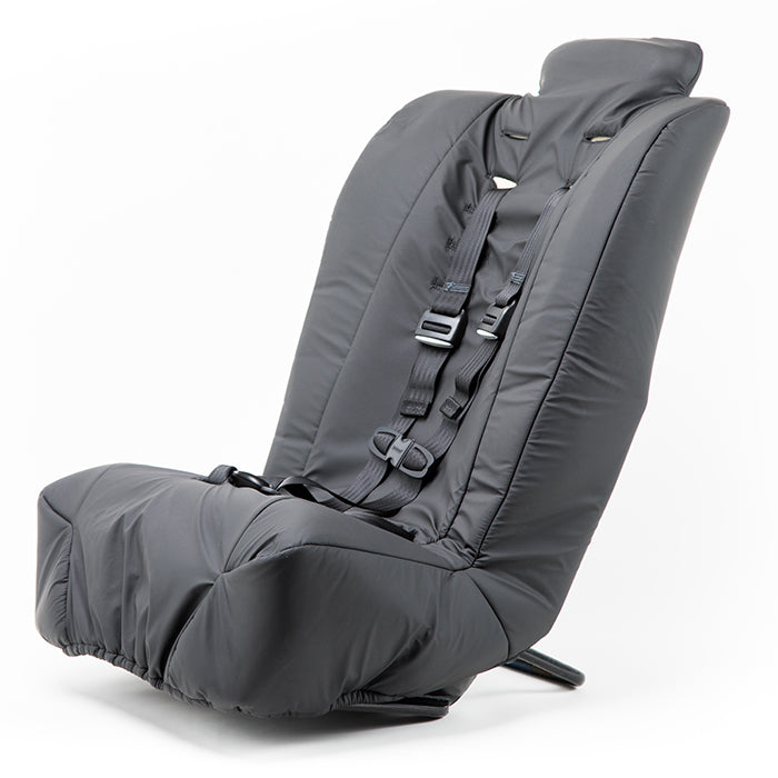 Inspired By Drive Spirit Spica Car Seat with Positioning Wedges|Side view of Spica car seat without positioning wedges|Inspired By Drive Spirit Spica Car Seat without Positioning wedges|Closeup of two positioning wedges for Spica Car Seat by Inspired by Drive|Closeup of buckle closure for Spica Car Seat|Two memory foam positioning wedges come standard with Spica Car seat|Memory Foam padding throughout entire Spica Car Seat by Inspired By Drive