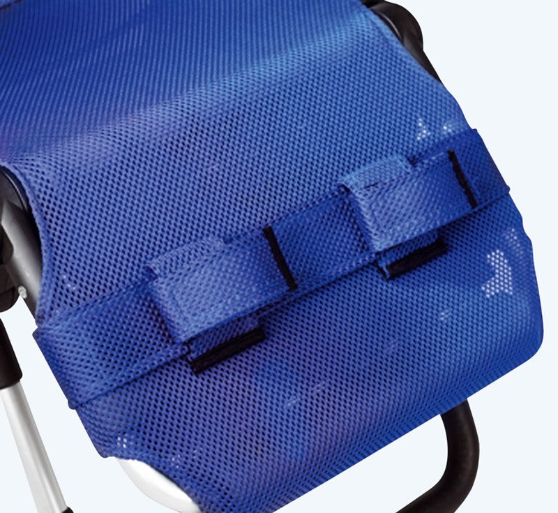 Optional leg straps keep legs in place and are adjustable with Velcro