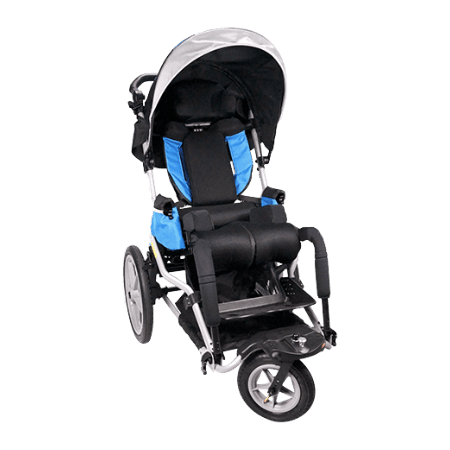 Leggero Dyno 3-Wheel Tilt Stroller in Big Sky Blue with accessories