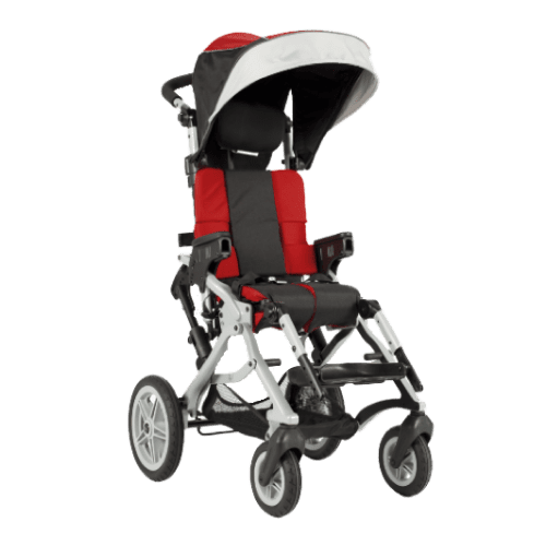Leggero Reach Transit Ready Folding Stroller shown in Rosso Red