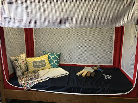 Courtney Canopy Bed|Courtney Canopy Bed - Extra Padding|Courtney Canopy Bed - Mesh Sides|Courtney Canopy Bed - Sleep Surface|Courtney Canopy Bed - Tubing Port|Stain Colors|Sidewall Panel Colors|Courtney Canopy Bed - Zone Entrapment