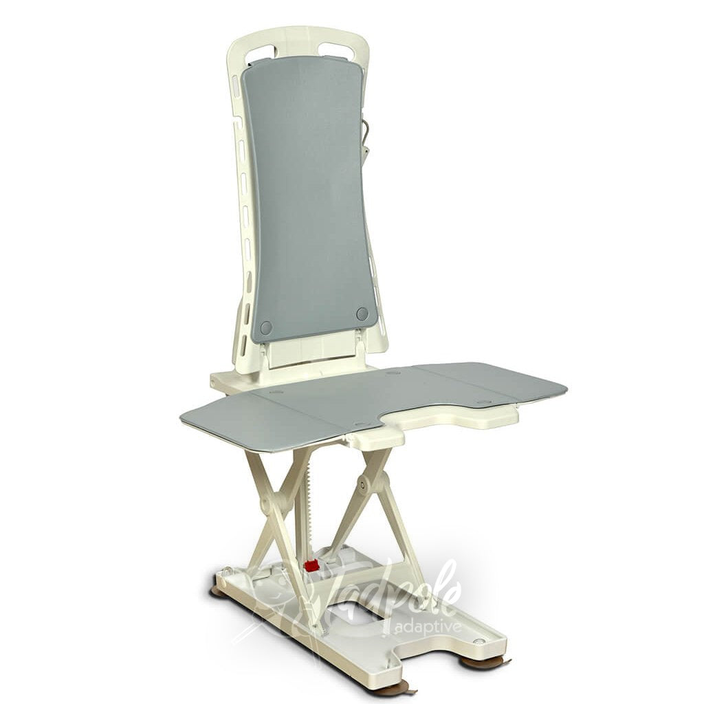 Inspired by Drive Marlin Bath Lift fully extended with seat flaps out