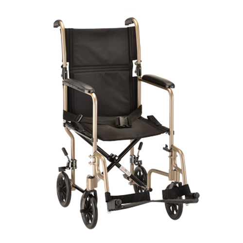 Nova Steel 19" Transport Chair in Blue|Nova Steel 19" Transport Chair in Red|Nova Steel 19" Transport Chair in Black|Nova Steel 19" Transport Chair in Champagne
