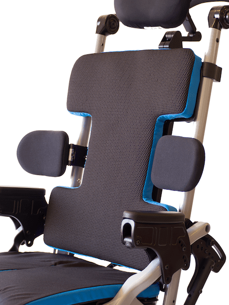 Contoured back rest with laterals open