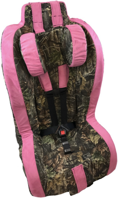 Roosevelt Pediatric Car Seat With Head Support in Pink Camo