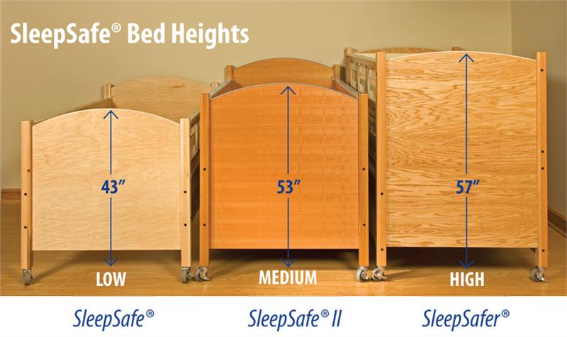 SleepSafer® Tall Bed by SleepSafe|Comparison of SleepSafe bed sizes.|Mattress for SleepSafe beds made of foam with heel slope.|Example of Hi/lo foundation for SleepSafe beds.|3/4 inch foam padding for Sleep Safer Tall bed, can cover windows or have cut outs made.|SleepSafer® Tall Bed by SleepSafe|Window add on to the Sleep Safe Bed for the head or foot board.|Finish stains and colors for Sleep Safe Bed|Color Options - Sleep Safe