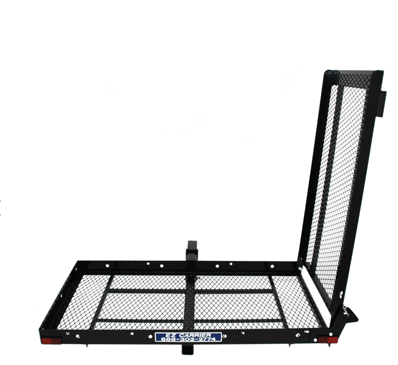 To keep mobility devices in place, flip carrier base up