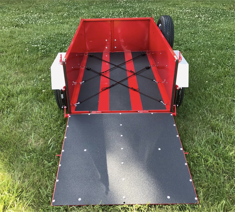 Spray rubber coated load ramp and Traction grip tape on floor
