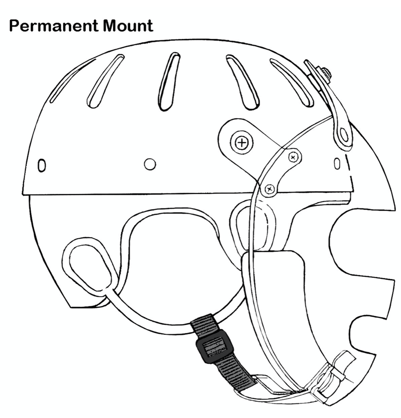 Danmar Hard Shell Helmet Hard Shell Permanent Mount