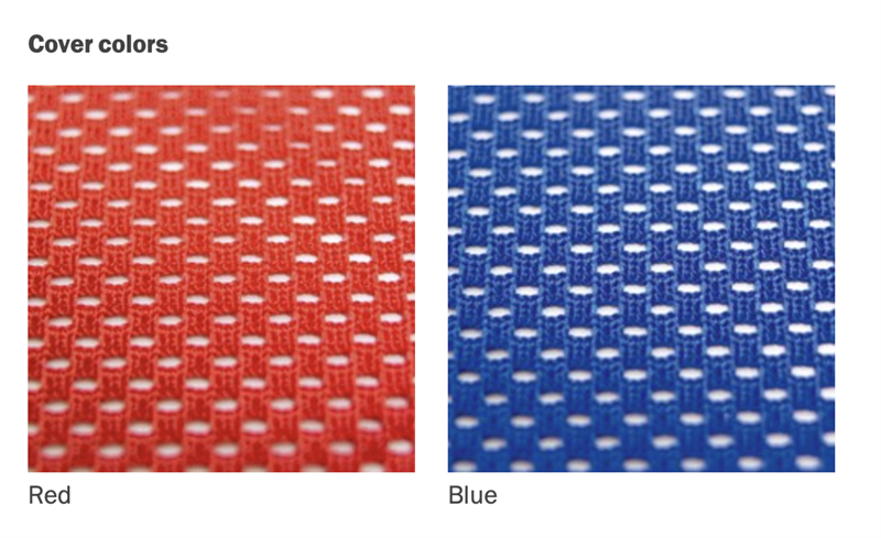 Mesh color options (Available in Red or Blue)