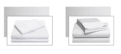 Optional - Microfiber Sheet Set in White and Gray