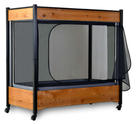 InSight by SleepSafe Beds in Cherry finish. |See-through SuperScreen 360 degree surround and top on the InSight.|InSight by SleepSafe Beds in Alder finish.|Padding color options for the InSight by SleepSafe.|Natural wood veneer finish options for the InSight by SleepSafe.