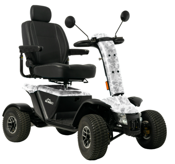 Baja Wrangler 2 Outdoor Mobility Scooter in White Camo