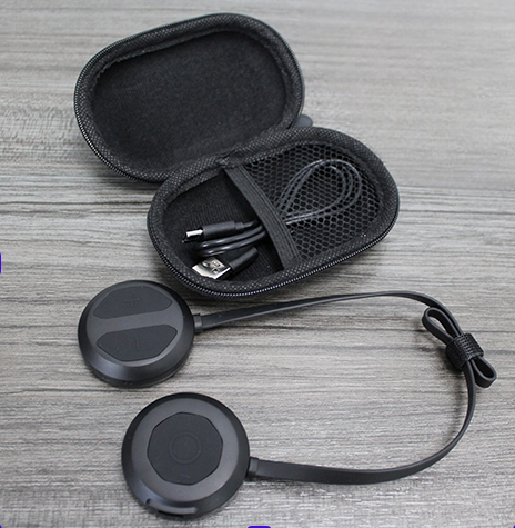 The AudioCap Bluetooth headphones.