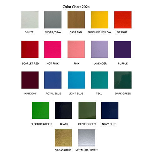 Color options for Danmar helmets.