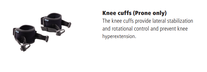 Knee cuffs stabilize the knee
